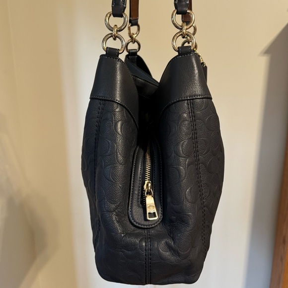 Coach Lexy Signature Embossed Leather Bag - Picture 9 of 12